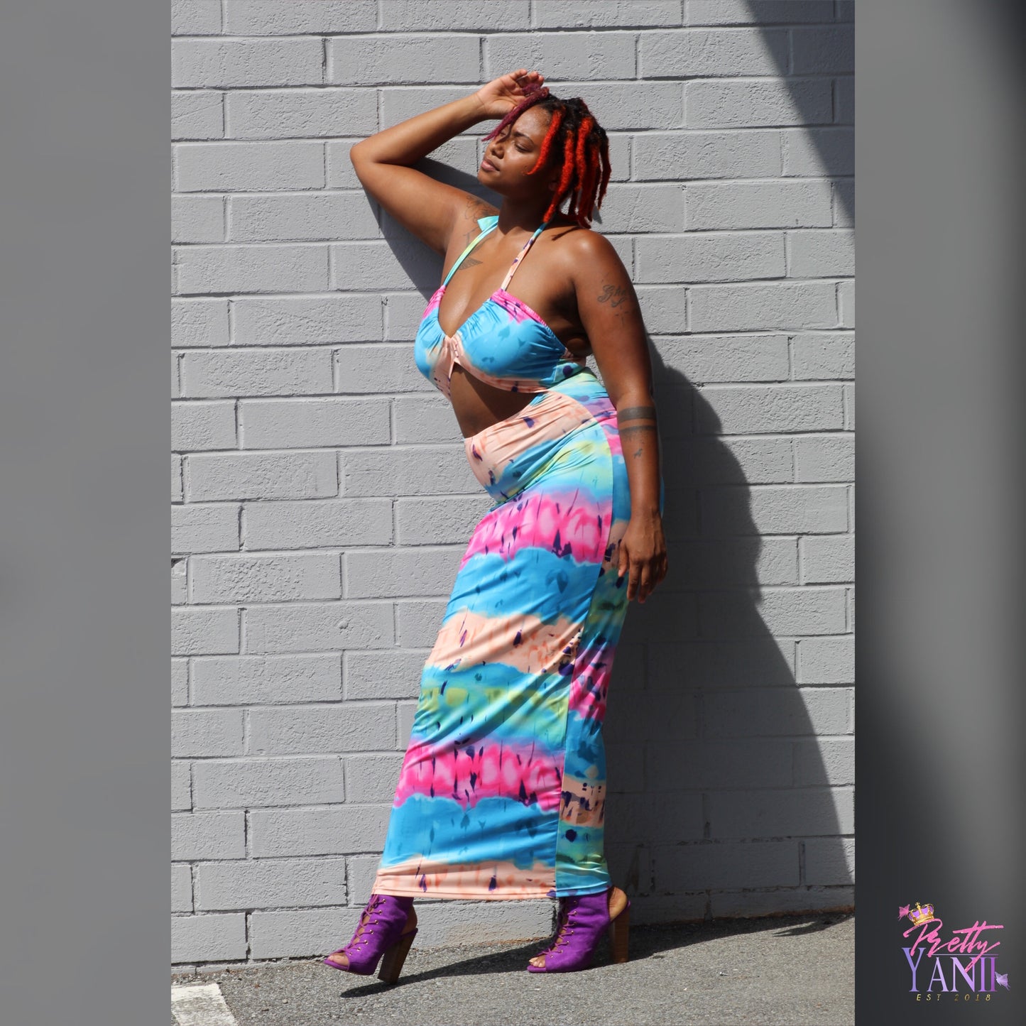 Long Tye Dye Maxi Dress