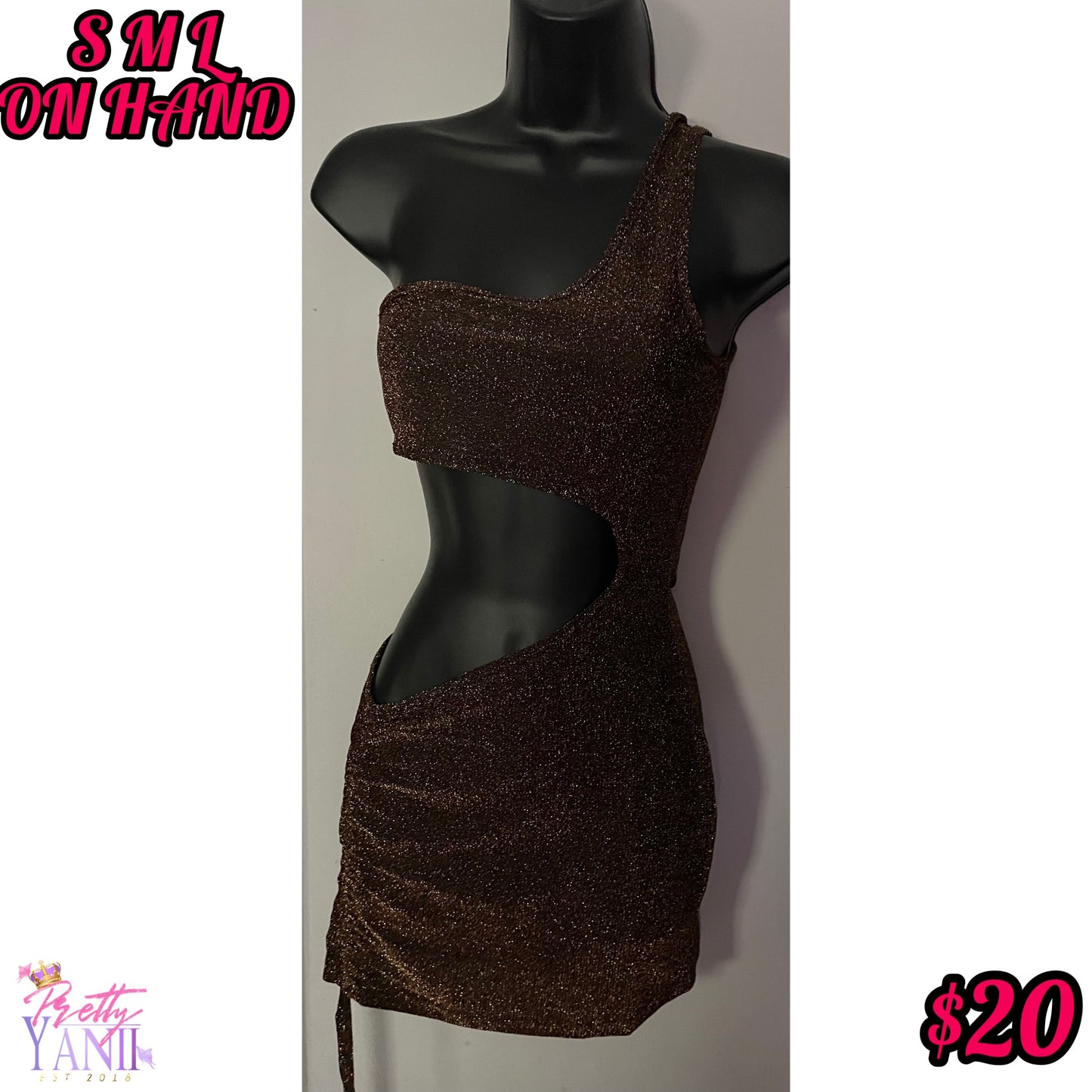 brown body-con dress designed with stretch